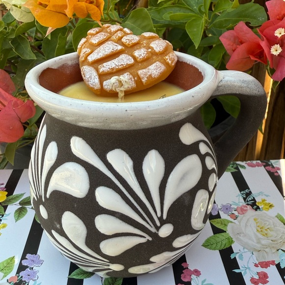 Talavera mug heart concha candle - Picture 1 of 1